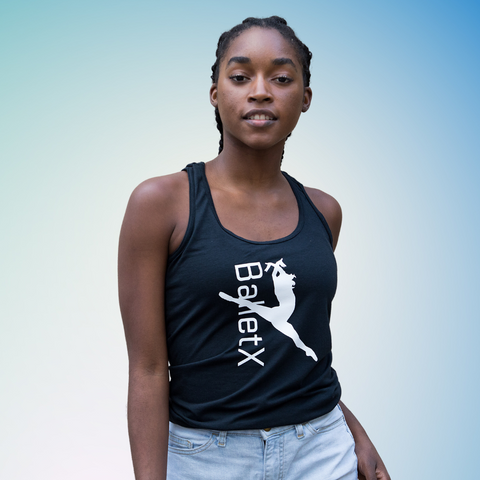 Flowy Racerback Tank - Black